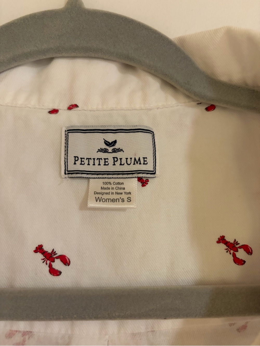 PETITE PLUME 100% Cotton Pajamas with Lobster 🦞 Print Size Small - Picture 4 of 5